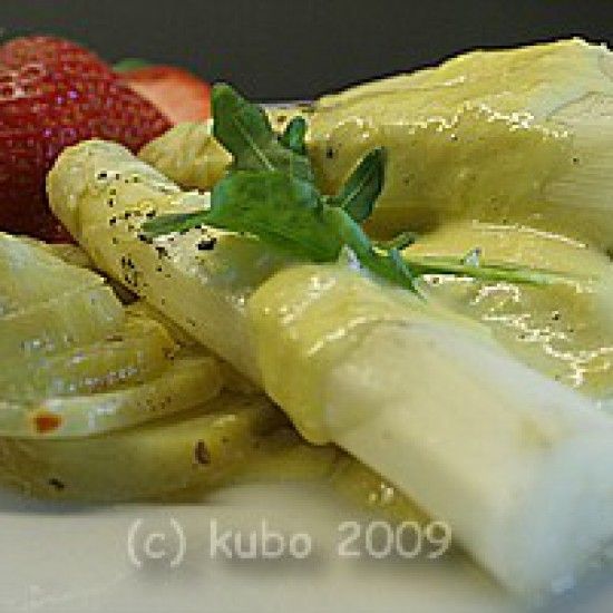 Rezeptbild: Spargel-mit-Vanille-Päckchen
