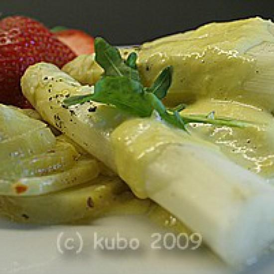 Rezeptbild: Spargel-mit-Vanille-Päckchen