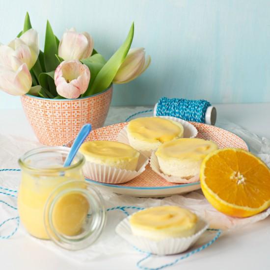 Rezeptbild: Orange-Cheesecake-Muffin mit Orangen-Curd