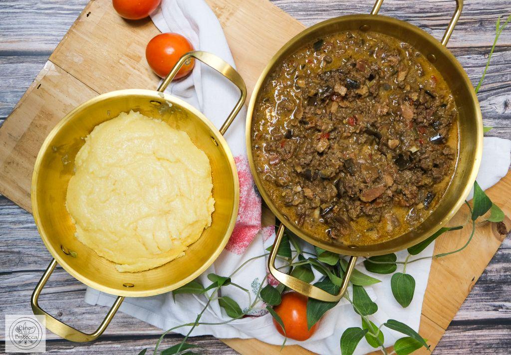 Rezeptbild: Polenta mit Fleisch-Gemüse Sauce