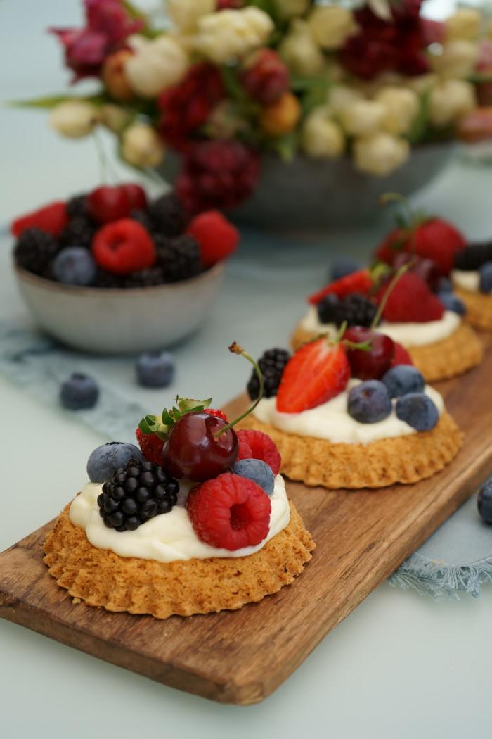 Rezeptbild: Früchtetartelettes mit Puddingcreme