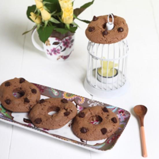 Rezeptbild: Milka Donut Cookies mit Pekannüssen