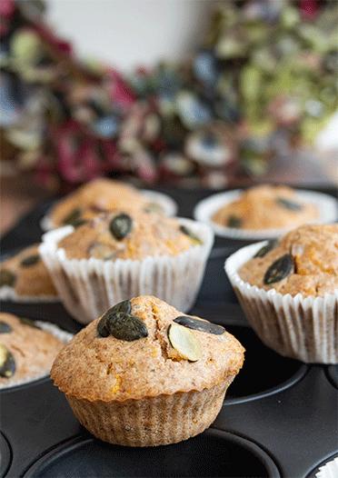 Rezeptbild: Würzige Kürbis-Muffins mit Cranberries