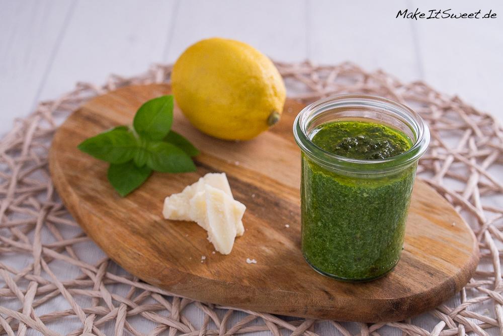 Rezeptbild: Zitronenpesto mit Basilikum