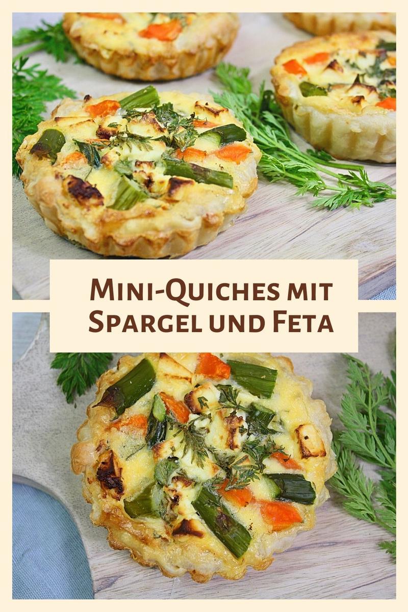Rezeptbild: Mini-Quiches mit grünem Spargel und Feta