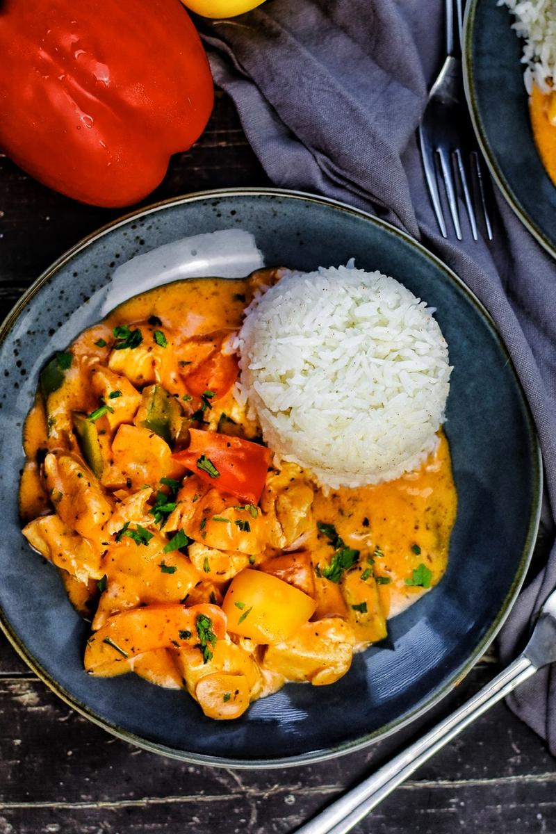 Rezeptbild: Paprika Sahne Hähnchen