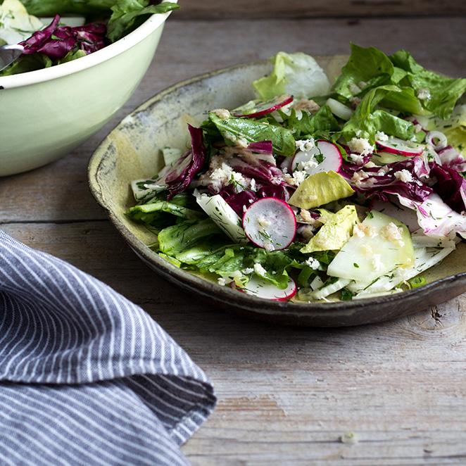 Rezeptbild: Chicorée-Salat mit Sardellen-Dressing