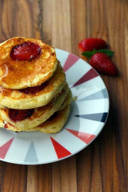 Rezeptbild: Erdbeer Pancakes