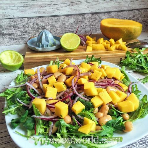 Rezeptbild: Bohnensalat mit Mango und Limette