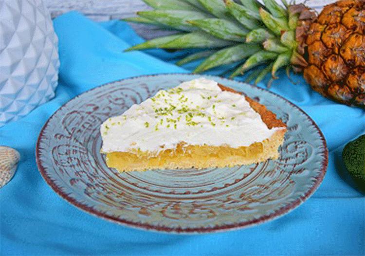 Rezeptbild: Ananas-Kuchen mit Limettensahne (Gastbeitrag)