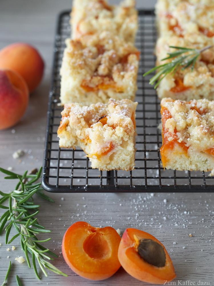 Rezeptbild: Aprikosenkuchen mit Rosmarin vom Blech
