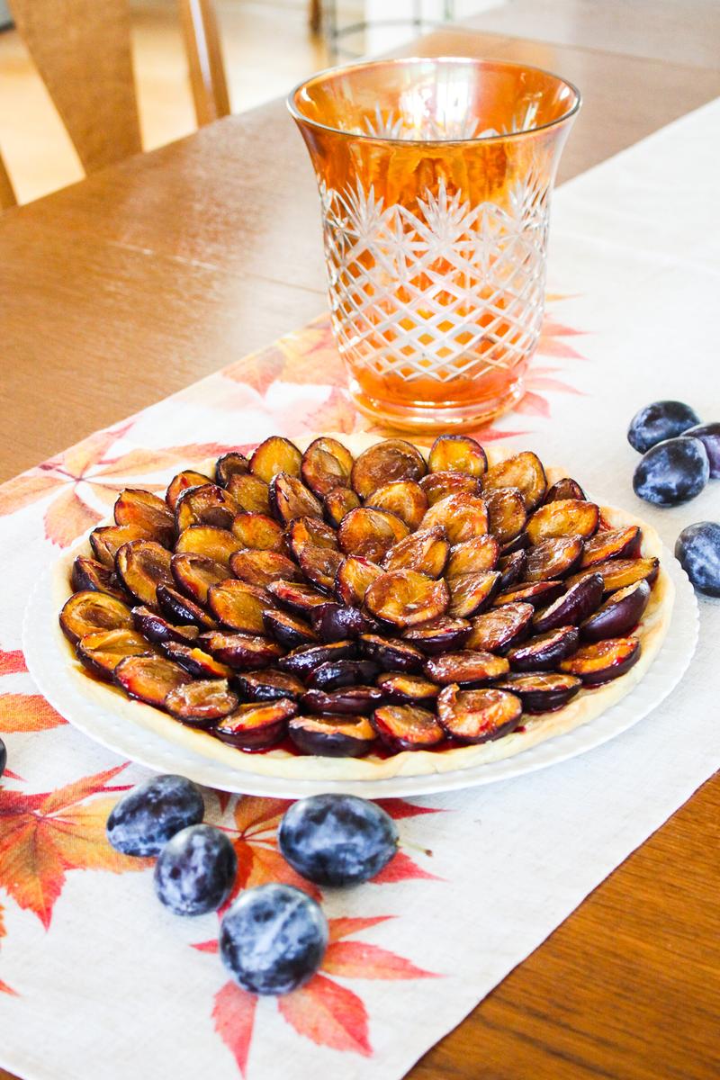 Rezeptbild: Zwetschgen Pie mit Zimt Guss