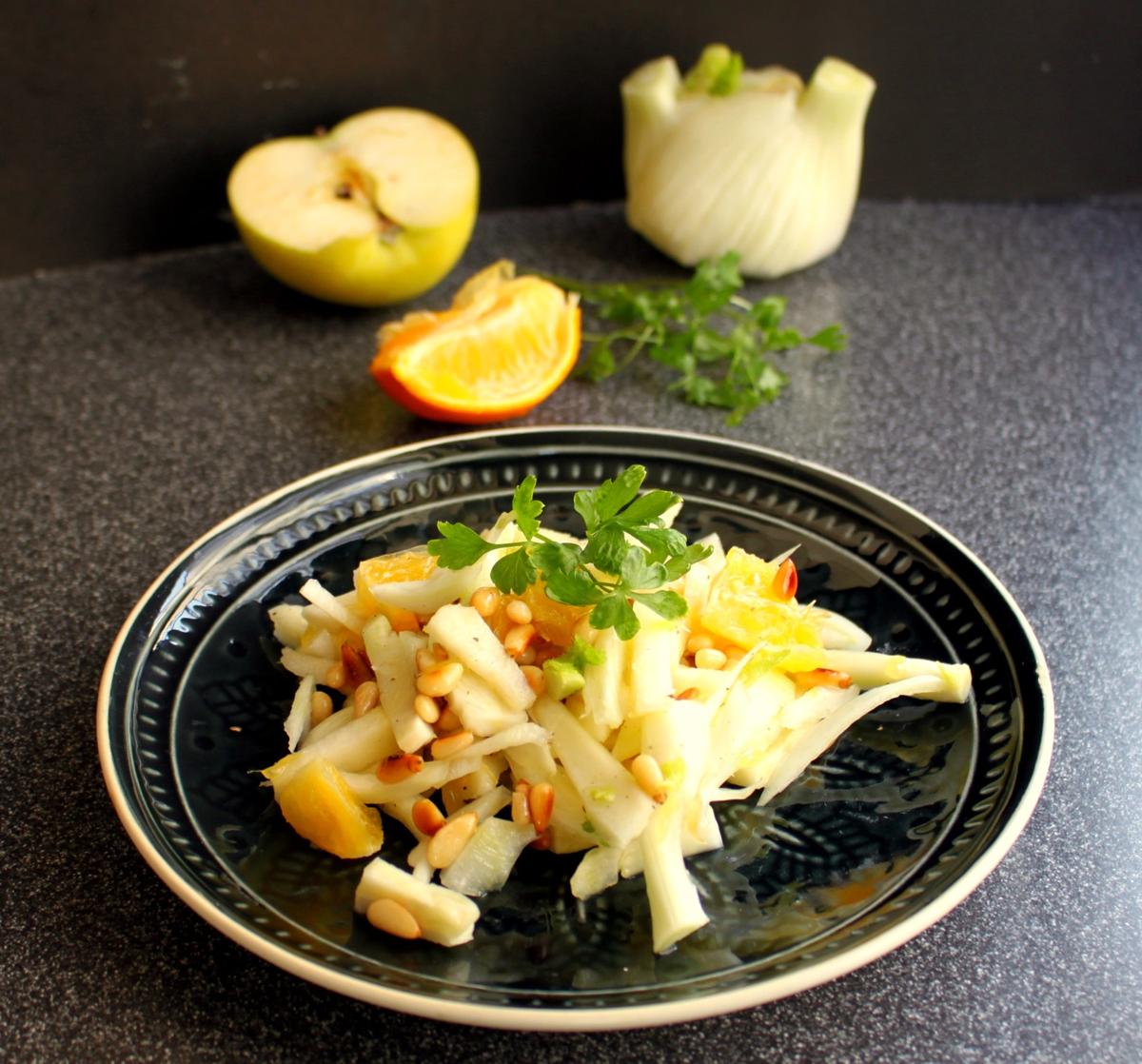 Rezeptbild: Fenchel, Apfel und Orangen Salat