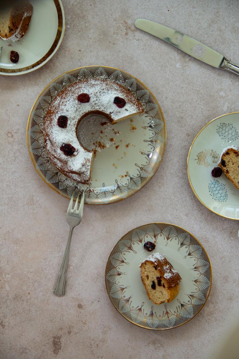 Rezeptbild: Mandelkuchen mit Cranberries