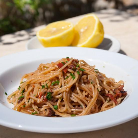 Rezeptbild: Spaghetti mit Oktopus