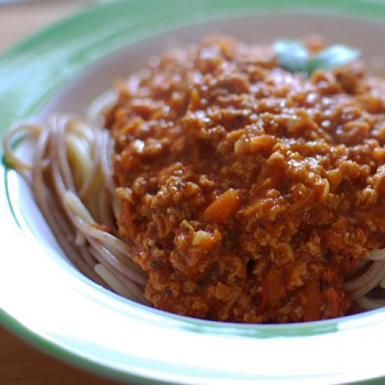 Rezeptbild: Spaghetti Bolognese vegetarisch