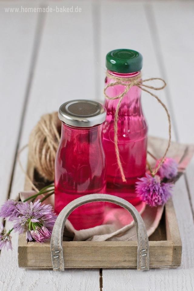 Rezeptbild: Pinker Schnittlauchblütenessig