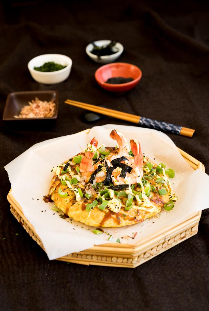 Rezeptbild: Okonomiyaki mit Crevetten