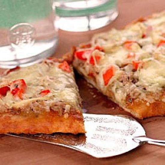 Rezeptbild: Naan Pizza Tonno