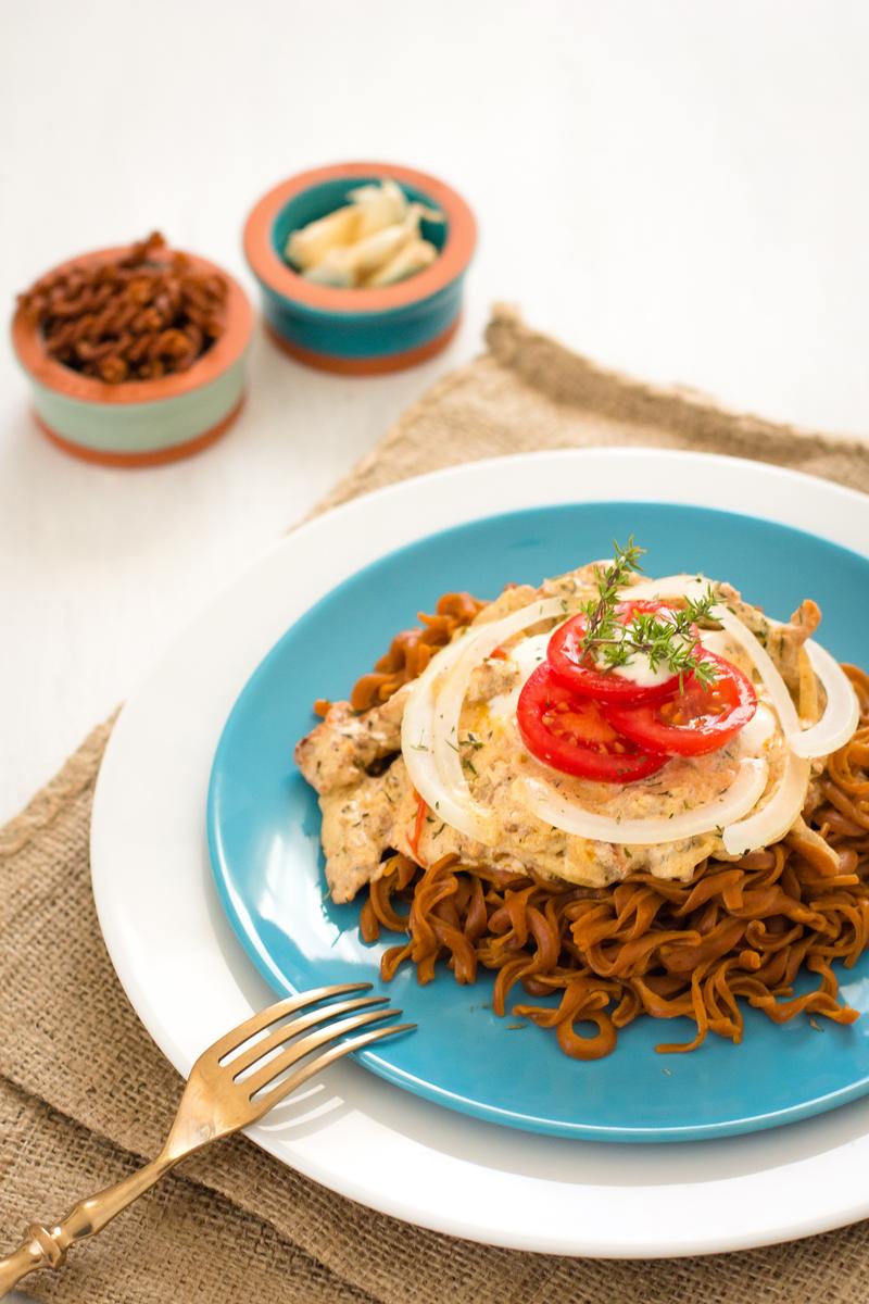 Rezeptbild: Gyros trifft Pasta