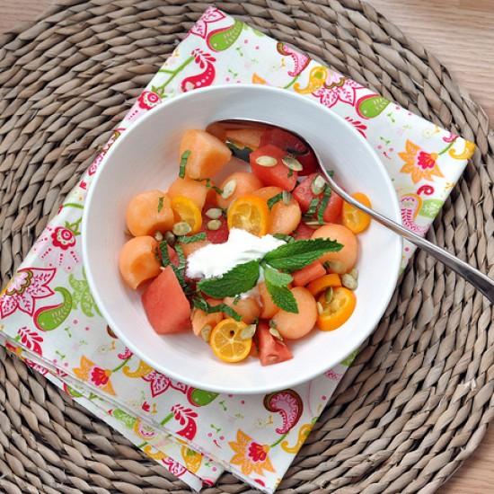 Rezeptbild: Melonensalat mit Minze