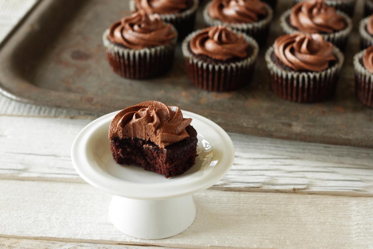Rezeptbild: Die ultimativen Schokoladen Cupcakes mit Schoko-Buttercreme