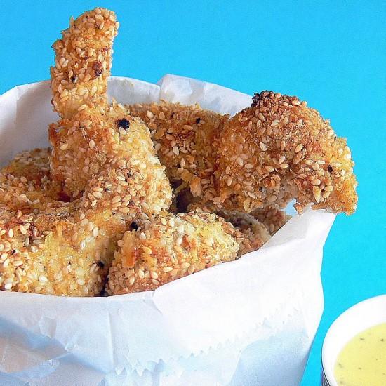 Rezeptbild: knusprige Chicken Nuggets mit Sesam-Kruste