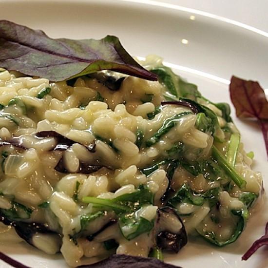 Rezeptbild: Risotto mit Gorgonzola und Tatsoi