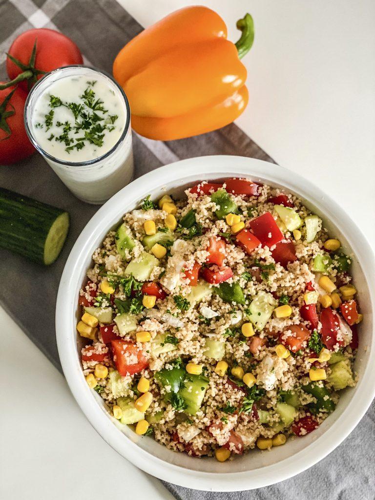 Rezeptbild: Couscous-Salat mit Joghurt-Zitronen Dressing