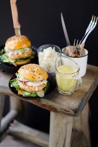 Rezeptbild: Lachsburger