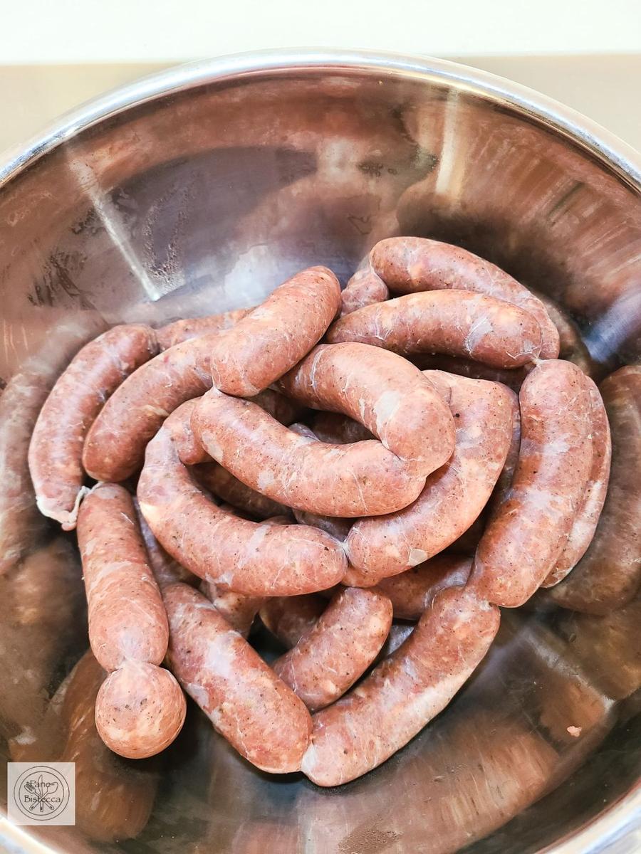 Rezeptbild: Fraenkische Bratwurst selbstgemacht