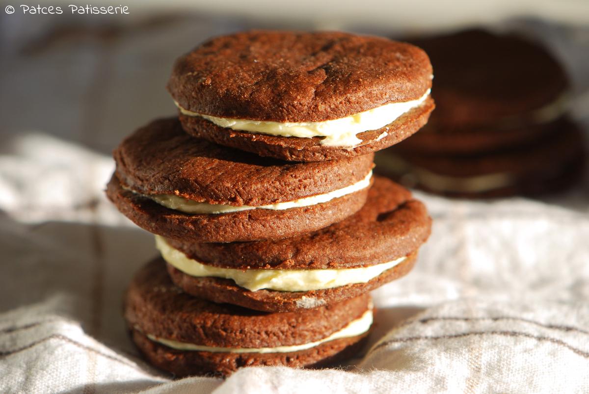 Rezeptbild: Dinkel-Kakao-Cookies mit Füllung