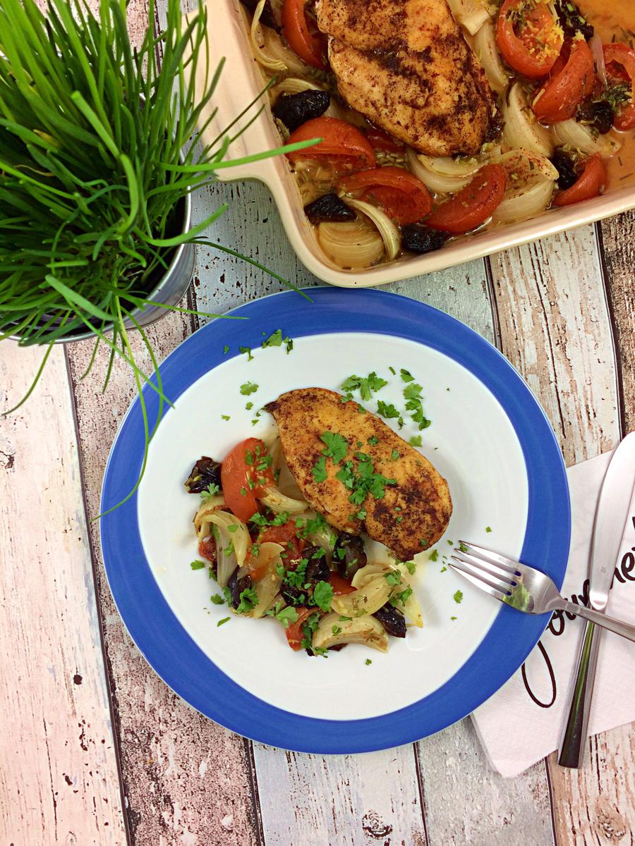 Rezeptbild: Hähnchenfilet mit getrockneten Pflaumen