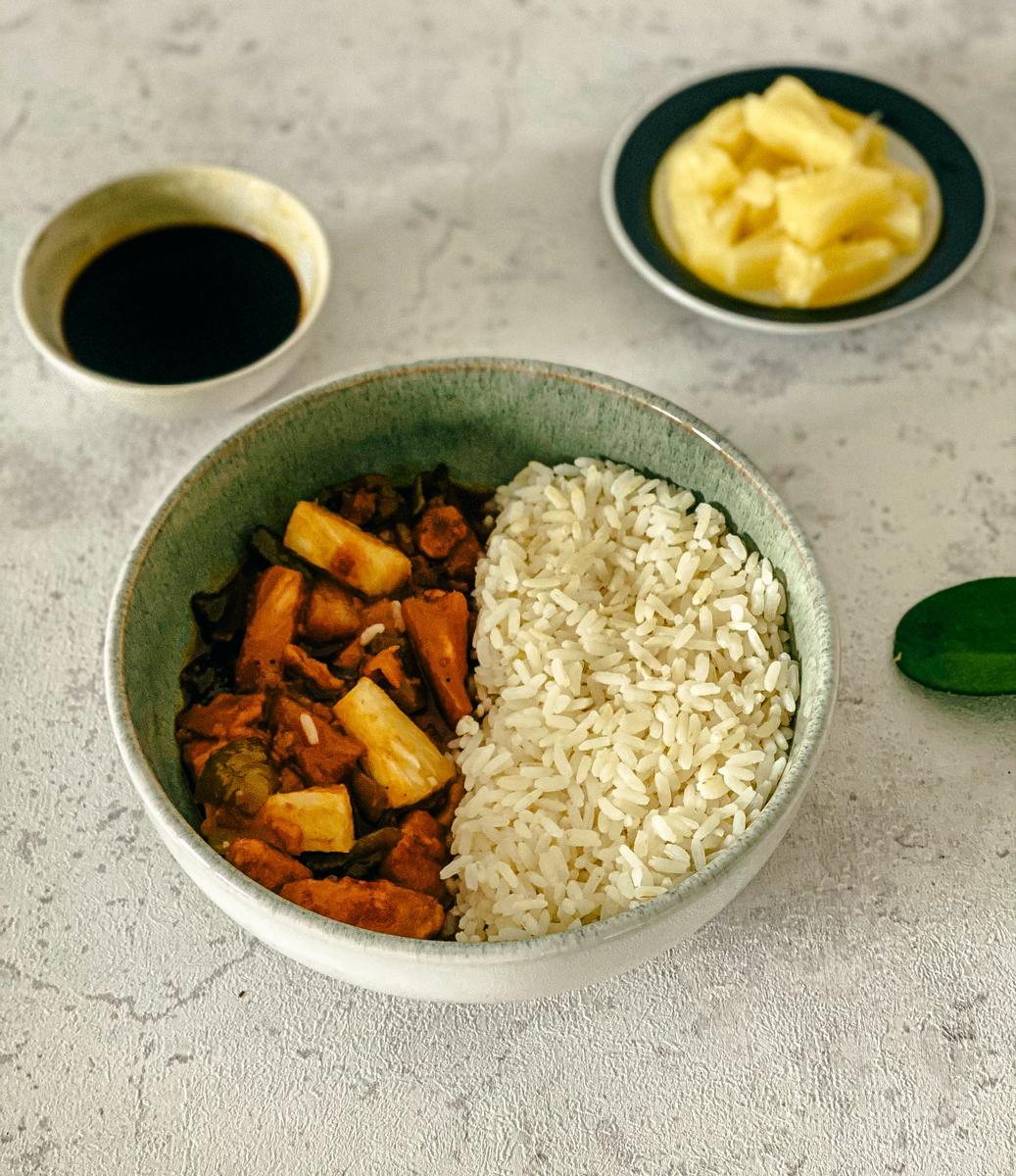 Rezeptbild: Hähnchen Süß-Sauer mit Basmatireis