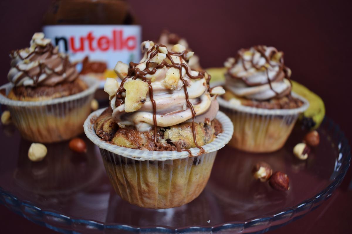 Rezeptbild: Nutella Bananen Cupcakes