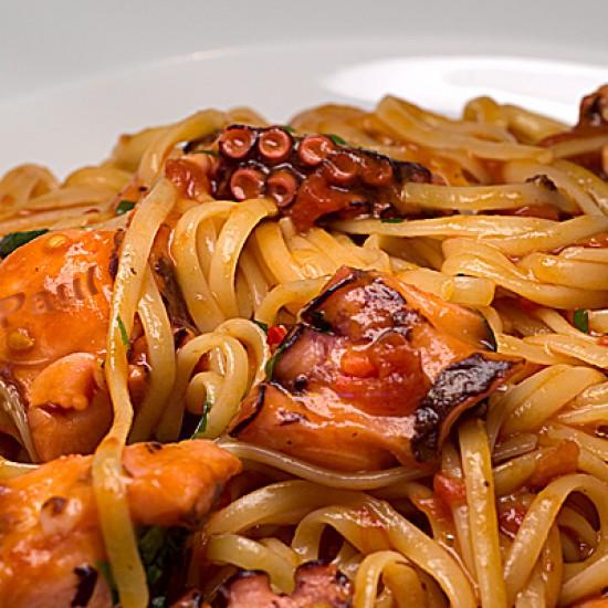 Rezeptbild: Spaghetti mit Tomaten-Oktopus-Sauce