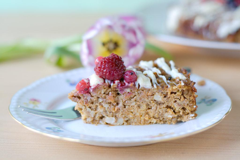 Rezeptbild: Süßkartoffelkuchen mit weißer Schokolade ohne Mehl