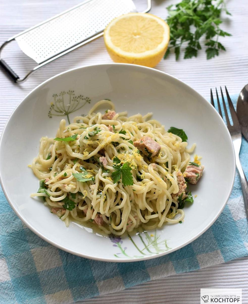 Rezeptbild: Zitronen-Thunfisch-Spaghetti