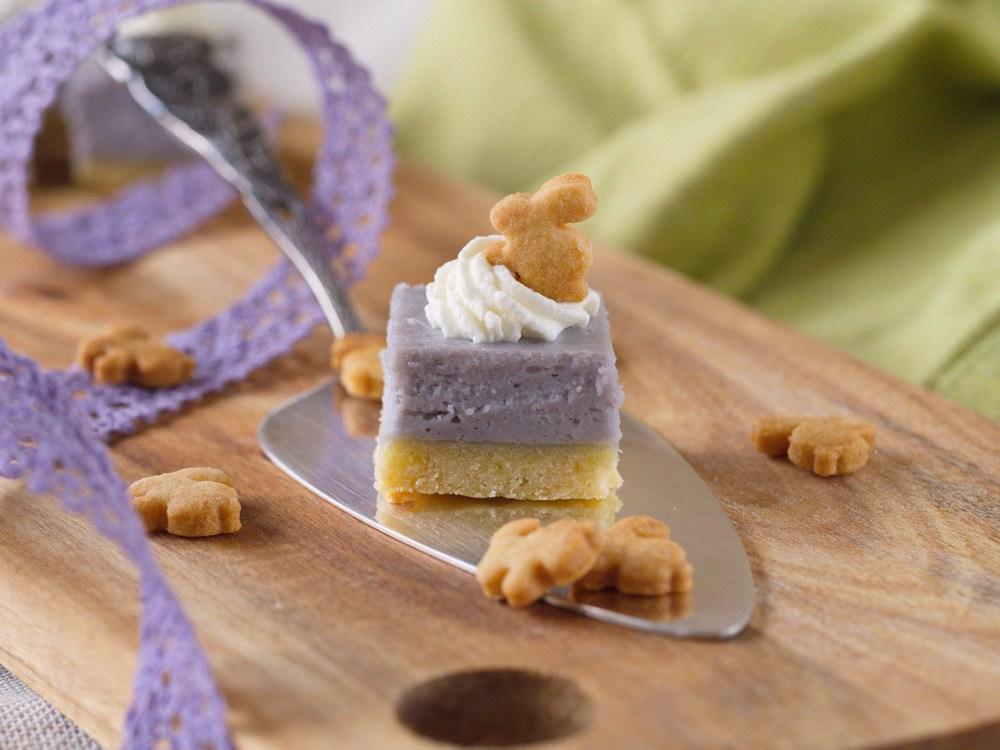 Rezeptbild: Lavendel-Cheesecake-Würfel