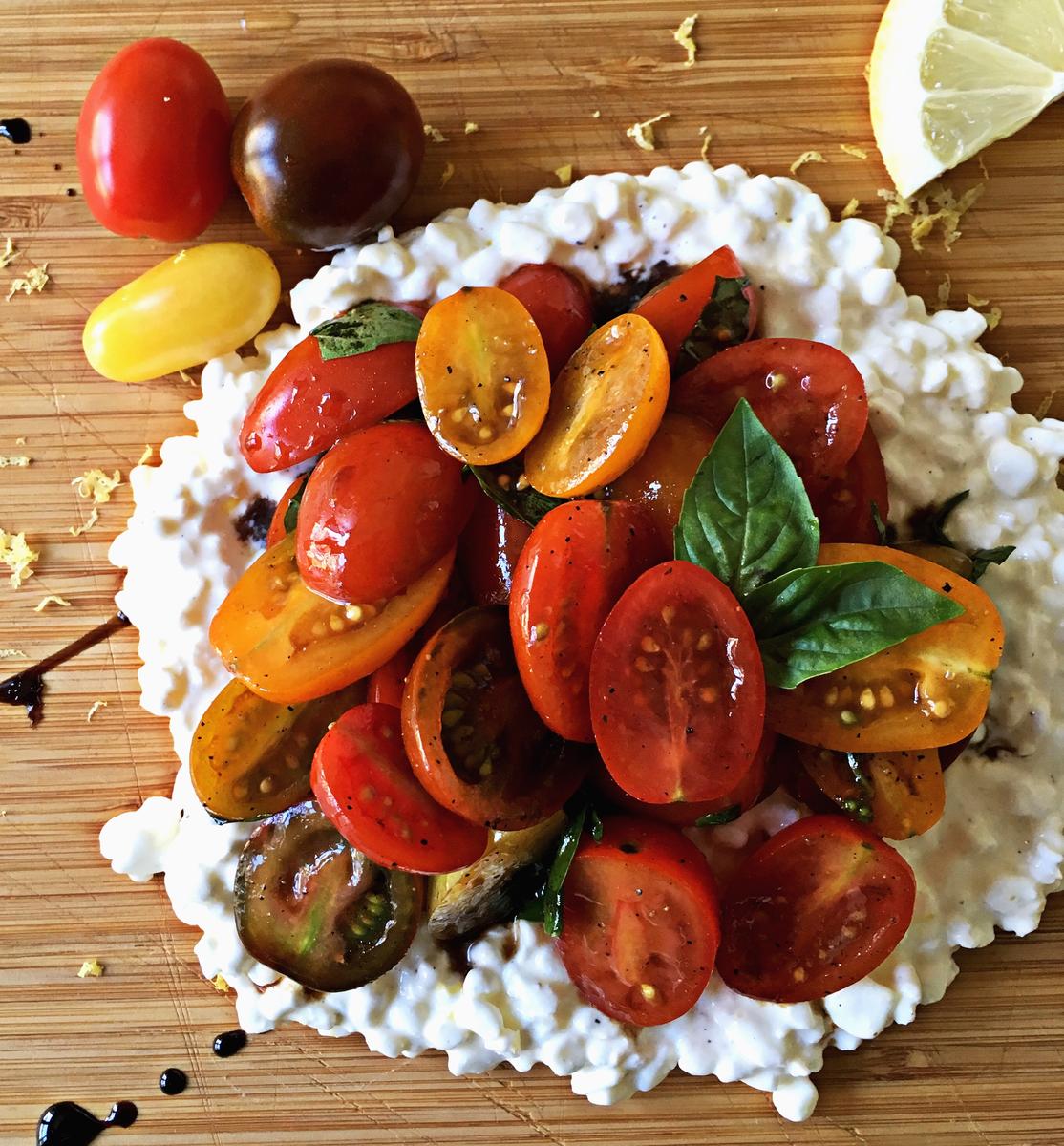 Rezeptbild: Hüttenkäse / Tomatensalat