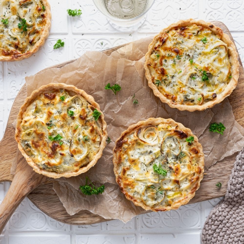 Rezeptbild: Vegane Mini-Quiches mit Lauch