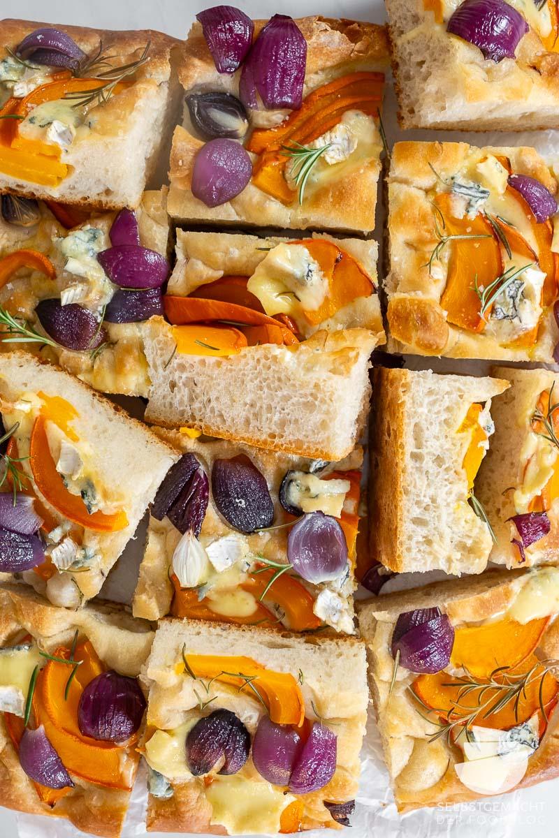 Rezeptbild: Focaccia mit Kürbis und CAMBOZOLA