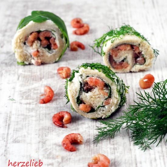 Rezeptbild: Krabbenbrot-Sushi