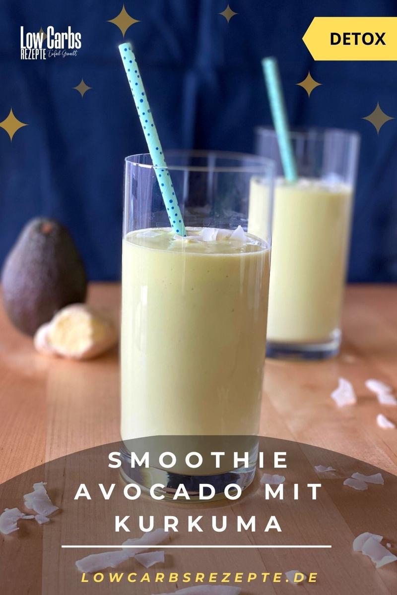 Rezeptbild: Detox Smoothie Avocado mit Kurkuma, Kokosmilch und Ingwer