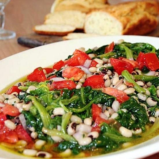 Rezeptbild: Spinat und Bohnen Salat