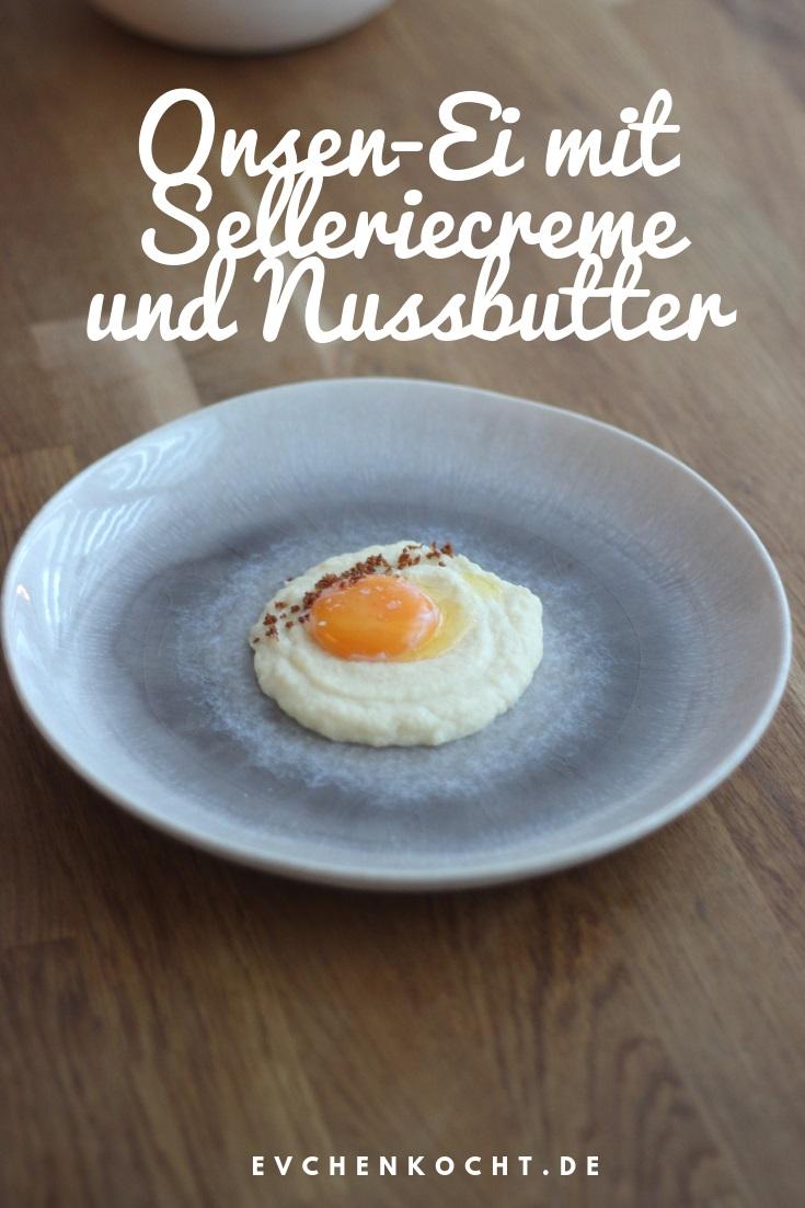 Rezeptbild: Onsen-Ei mit Selleriecreme und Nussbutter-Crunch