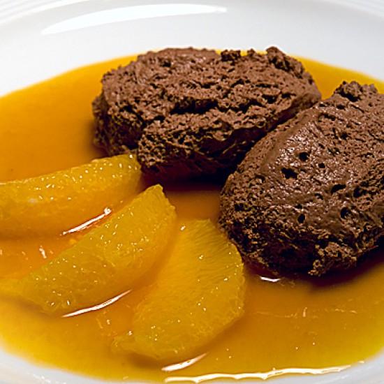 Rezeptbild: Lebkuchenmousse mit Orangenragout