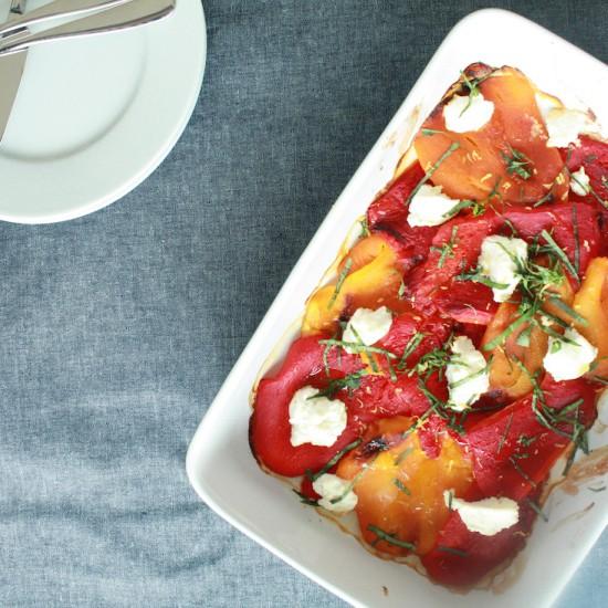 Rezeptbild: Peperoni aus dem Ofen mit Ricotta