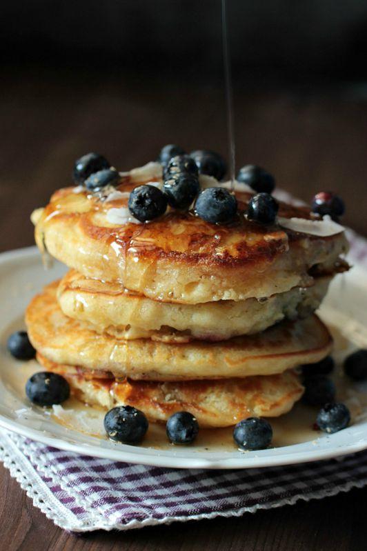 Rezeptbild: Buttermilch-Blaubeer Pancakes 