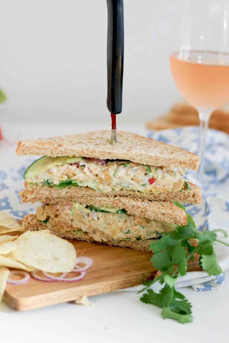 Rezeptbild: Kichererbsensandwich mit Gorgonzola